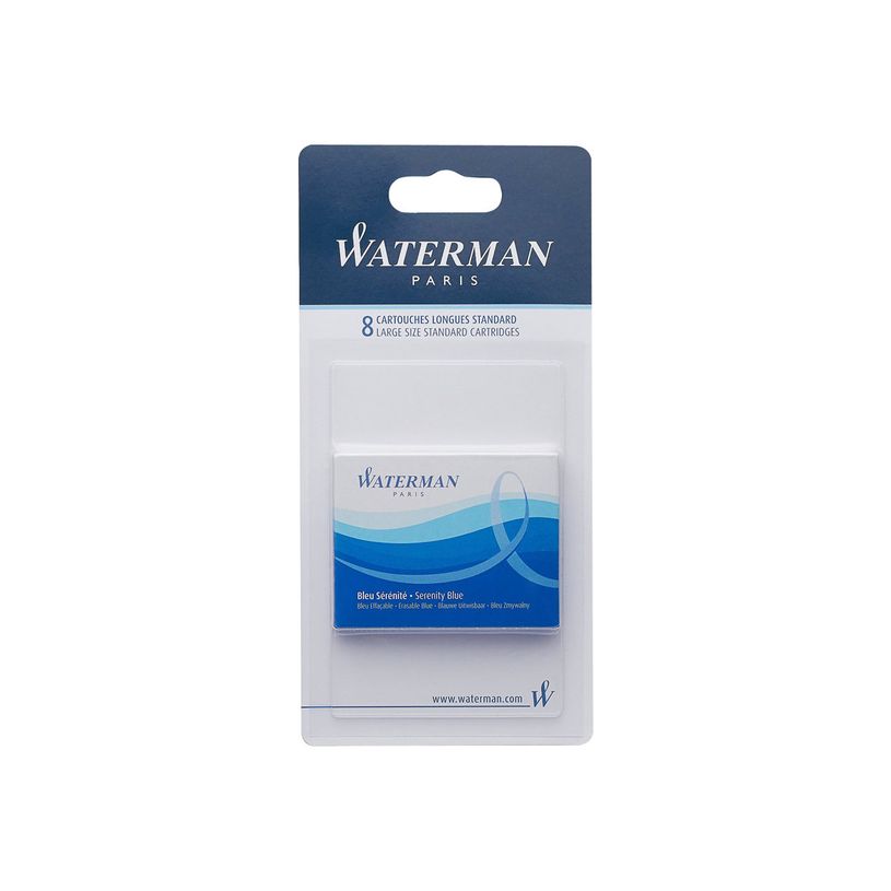 3501170713020-Waterman - 8 cartouches d'encre longues pour stylo plume - bleu-P_713020_4-5