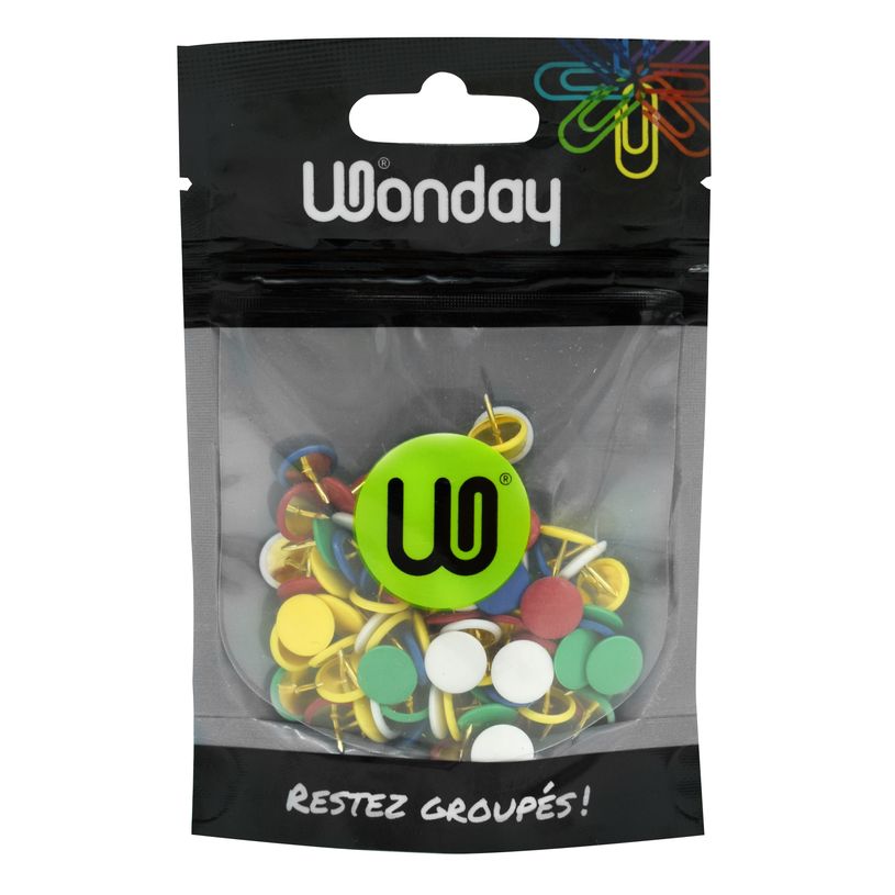3701254707482-Wonday - 100 Punaises - couleurs assorties (sachet)-P_755311_1-0