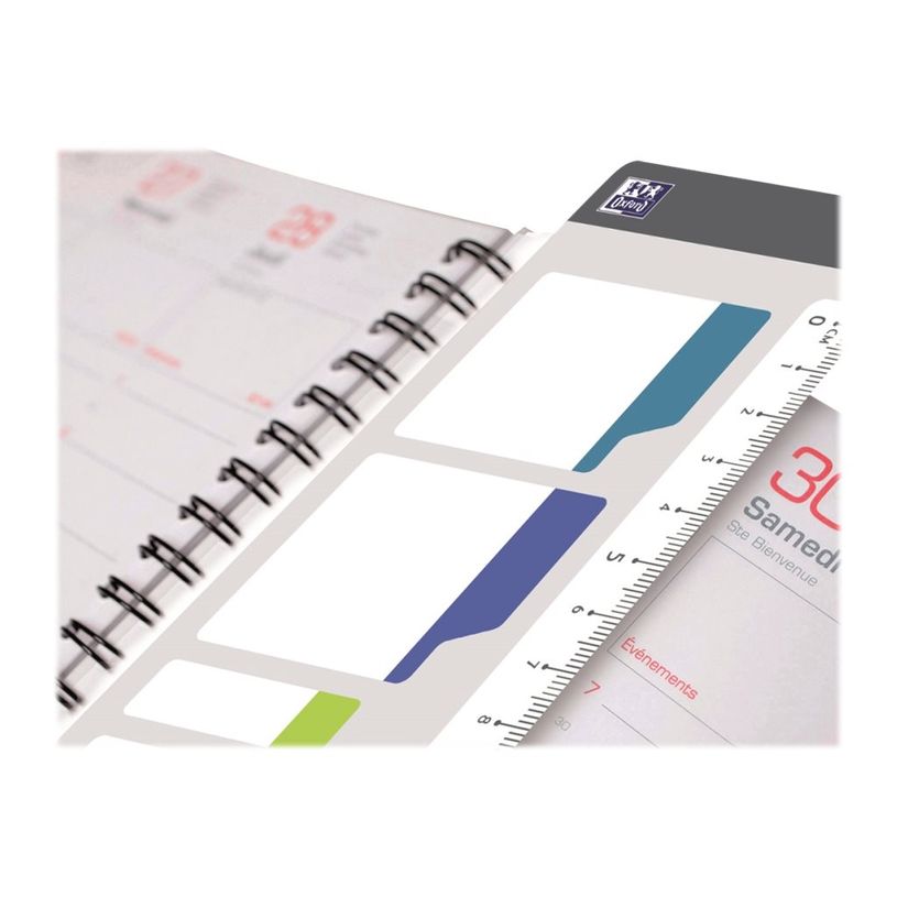 3147280191008-Agenda à élastique Office - 1 semaine sur 2 pages - 15 x 21 cm - gris/noir - Oxford-P_77021300_3-4