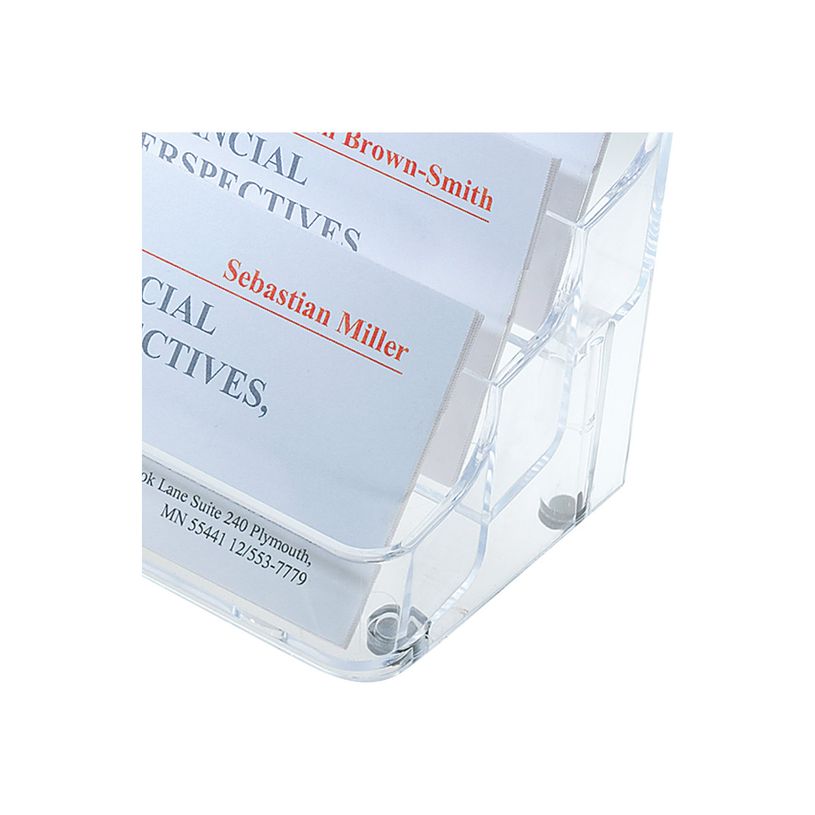 Organisateur Bureau Réception 2 Pièces Porte-Cartes De Visite Transparent Livre Cuisine Étui À Cartes De Bureau Étui Cartes De Organisateur Cartes De Visite 3 Emplacements
