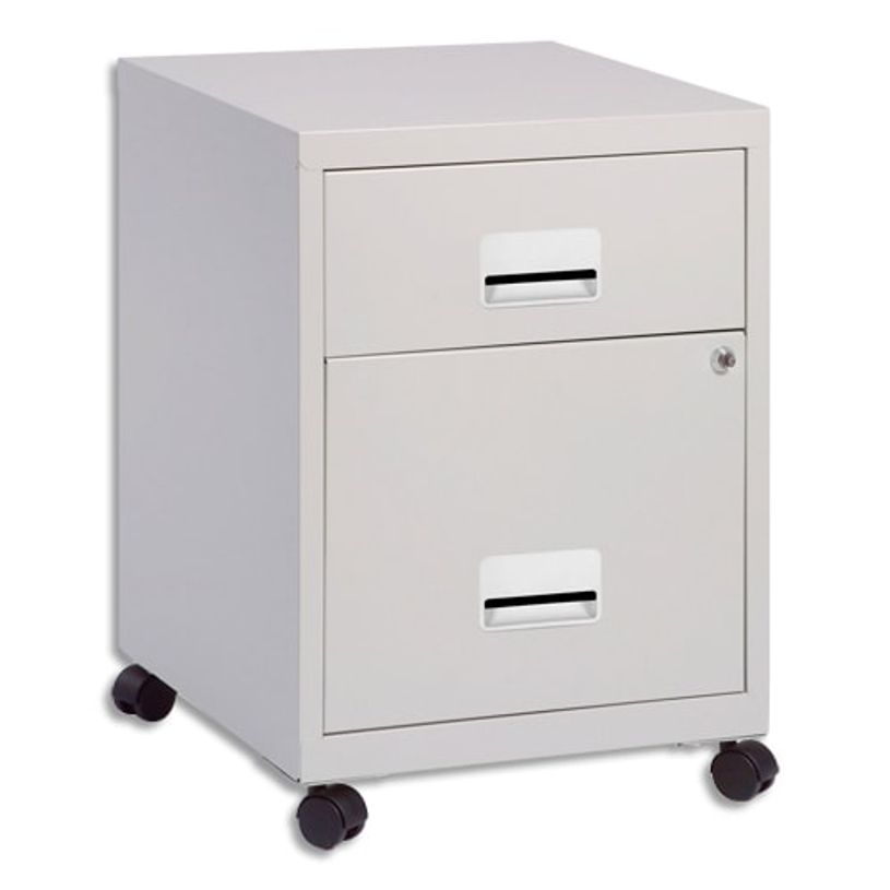 3219090950288-Caisson mobile - 2 tiroirs - gris-P_77032443_1-0