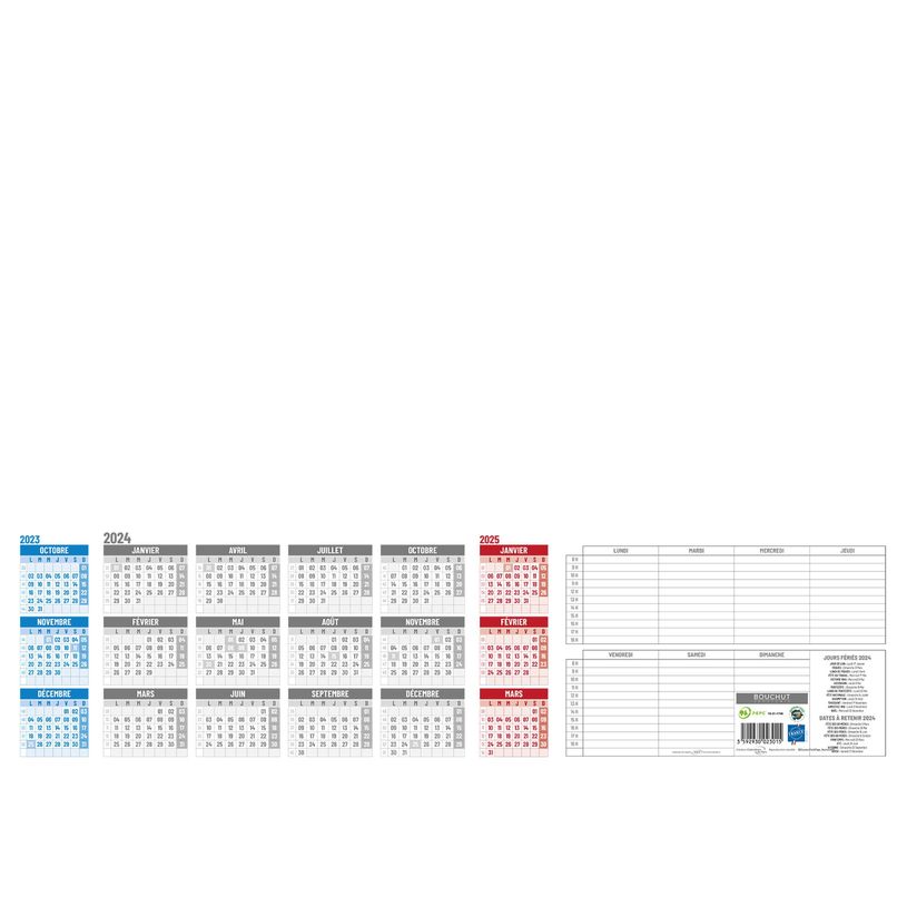 3592930023015-Bouchut Quadri-Pratic - Sous-main millésimé - 25 feuilles - 38,5 x 54 cm-P_77032667_1-0
