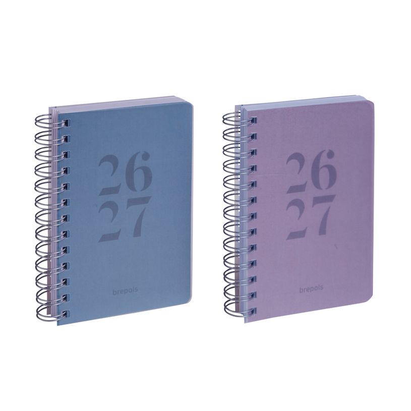 5412303125130-Agenda à spirale Wire-O - 1 jour par page - 11,5 x 16,9 cm - 2 couleurs disponible - Brepols--0