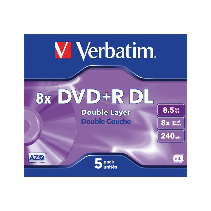 0023942435419-Verbatim - DVD+R DL x 5 - 8.5 Go - support de stockage-P_79000550_1-0