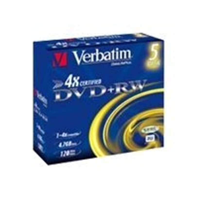 0023942432296-Verbatim DataLifePlus - DVD+RW x 5 - 4.7 Go - support de stockage-P_79000559_1-0