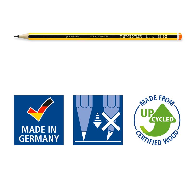 4007817105023-STAEDTLER Noris - Pack de 12 Crayons à papier - 2B - 2 mm-P_79000696_4-3