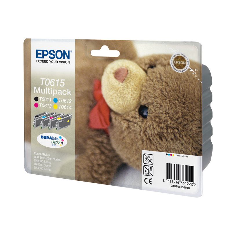 8715946361222-Epson T0615 Ourson - Pack de 4 - noir, cyan, magenta, jaune - cartouche d'encre originale-P_79001302_1-0