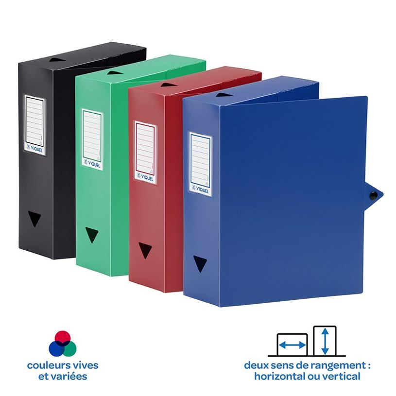 3135251143873-Viquel - Boîte de classement plastique - dos 80 mm - disponible dans différentes couleurs-P_79130313_2-1