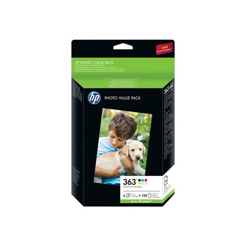 0400791306136-HP 363 - Pack de 6 avec papier Photo - noir, 3 couleurs, cyan clair, magenta clair - cartouche d'encre-P_79130613_2-1