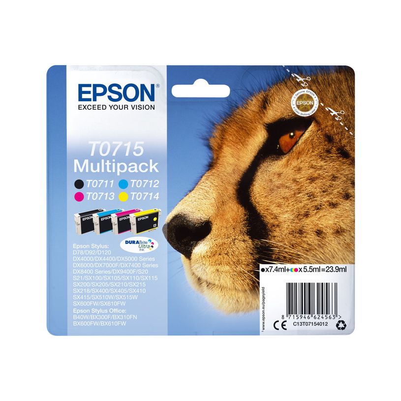 8715946330808-Epson T0715 Guépard - Pack de 4 - noir, cyan, magenta, jaune - cartouche d'encre originale-P_79130620_2-1