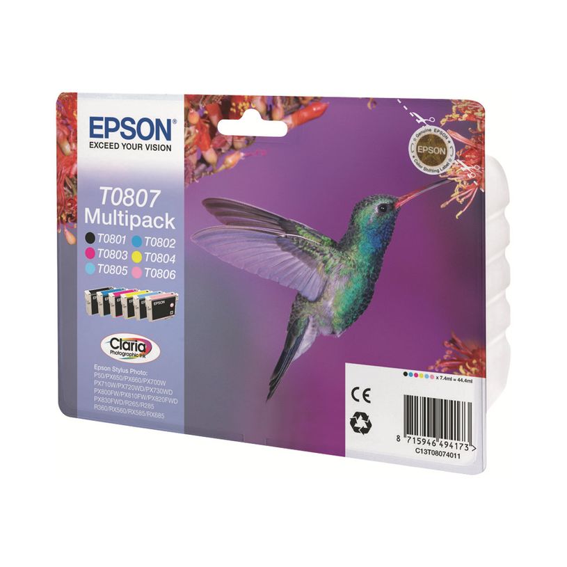8715946330723-Epson T0807 Colibri - Pack de 6 - noir, cyan, cyan clair, magenta, magenta clair, jaune - c-P_79130621_1-0