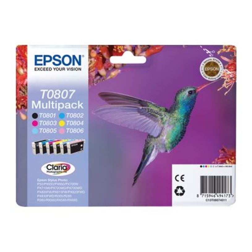 8715946330723-Epson T0807 Colibri - Pack de 6 - noir, cyan, cyan clair, magenta, magenta clair, jaune - c-P_79130621_3-2