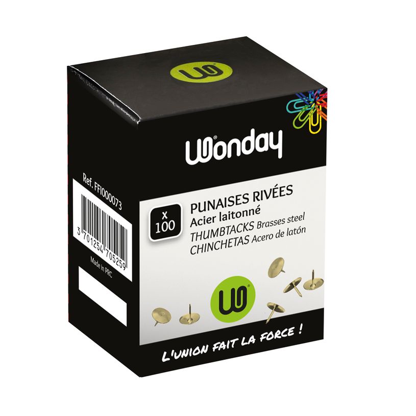 3701254705259-Wonday - 100 Punaises laitonnées (boîte)--0