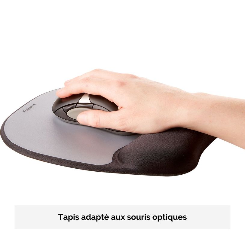 Tapis De Souris Ergonomique Avec Repose-Poignet En Silicone - 250x220 Mm - Anti-Dérapant - Bureau