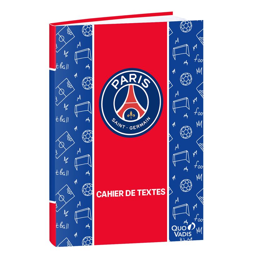 3371010464296-Quo Vadis - Cahier de textes - Français - PSG - Journalier - 15x21 cm - Papier Clairefontaine blanc - Fabri--0