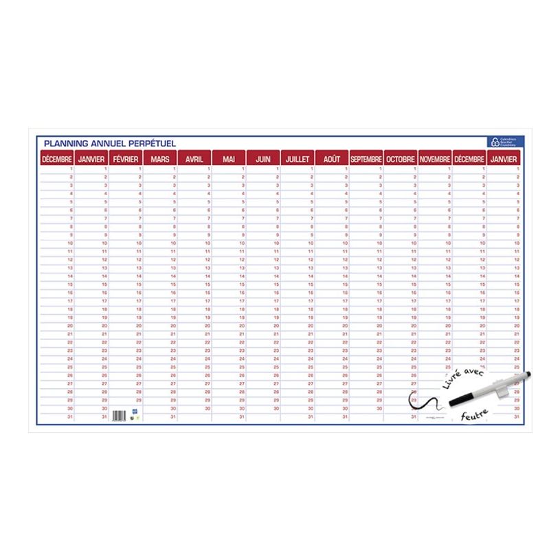 3592930003734-Bouchut - Planning perpétuel annuel - 60 x 99 cm-P_79137501_1-0