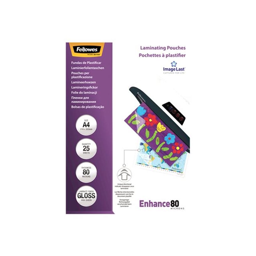 0077511539626-Fellowes ImageLast - paquete de 25 - glosario - A4 - bolsas para laminación-P_79137687_1-9