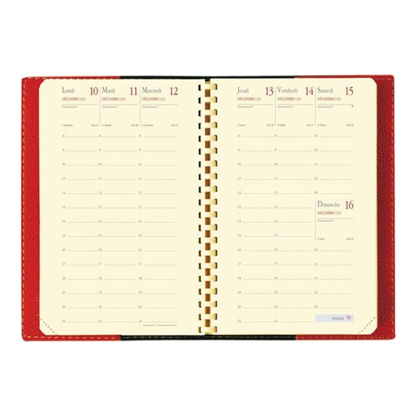 3371010213108-Quo Vadis Planning 16 Spiralé Impala - Diario semanal - 2019 - vista de la semana - comb-bound - 90 x 160 mm - rectangular - 144 páginas - papel marfil - tapa negra - rec-P_79138895_1-4