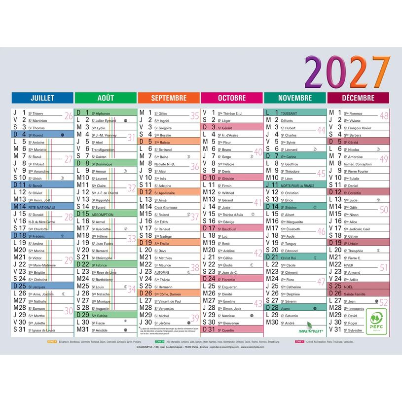 3660942003605-Calendrier Multicolore - 6 mois par face - 29,5 x 22 cm - Exacompta--1