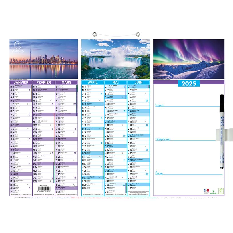 3660942003490-Calendrier effaçable 6 mois par face + feutre - 40,5 x 53 cm - Exacompta-P_79139613_1-0
