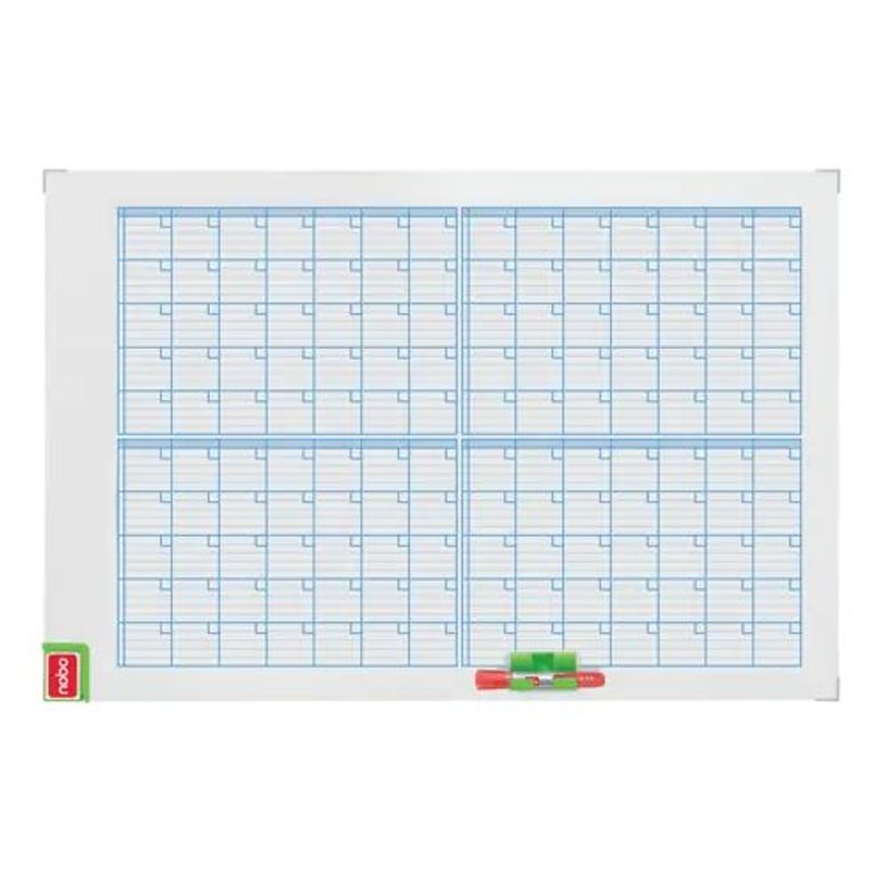 3147330087626-Nobo Performance - Planning mensuel magnétique - effaçable à sec - 90 x 60 cm--0