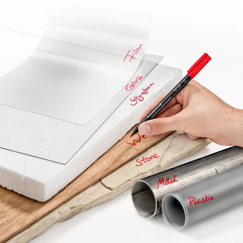 4007817310564-STAEDTLER LUMOCOLOR 317 - Marqueur permanent - pointe moyenne - rouge--5