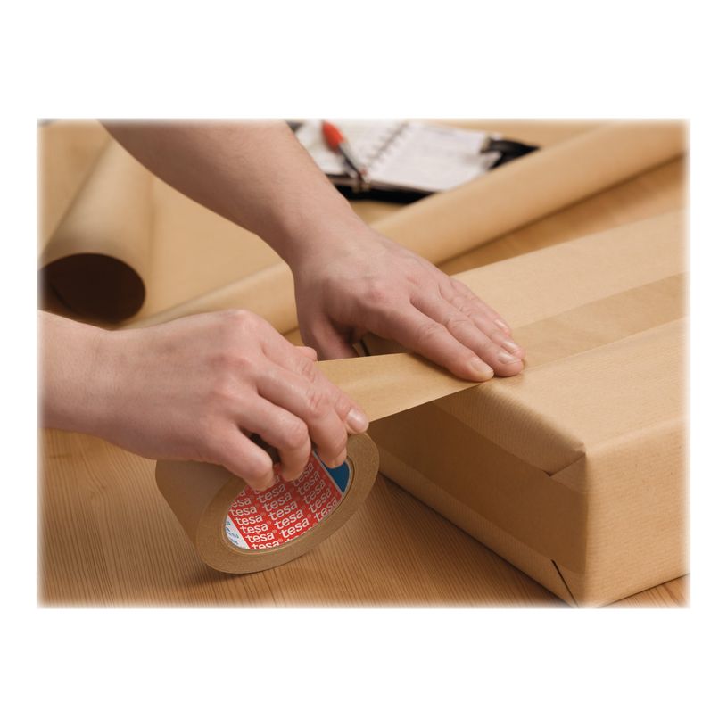 4005800056901-Tesapack - 6 Rubans adhésifs d'emballage - papier écologique kraft - 50 mm x 50 m-P_79140123_1-2