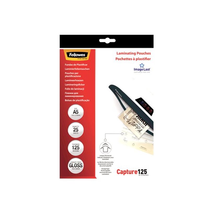 077511539619-Fellowes - 25 pochettes de plastification A5 (154 x 216 mm) - 125 microns - brillantes -P_79140742_1-0