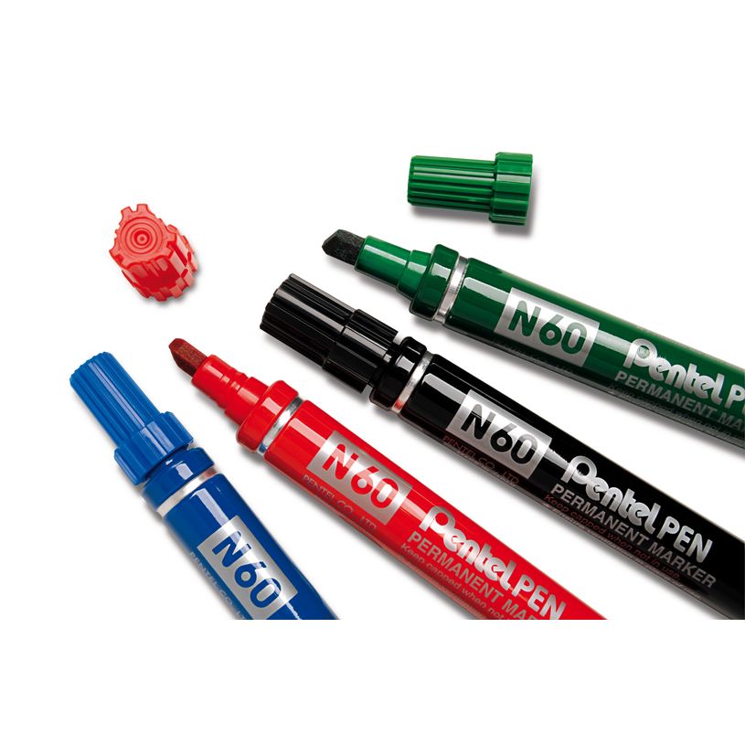 3474370160041-Pentel PEN N60 - Marqueur permanent - pointe biseau - vert-P_79141343_1-0