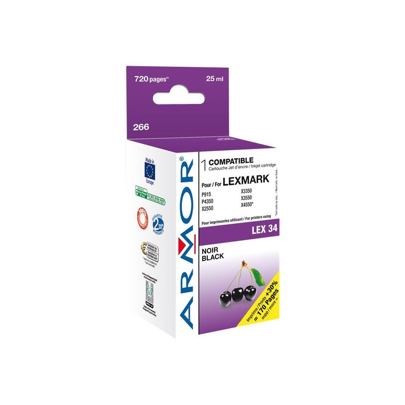 3112539223410-Lexmark 34 remanufacturée Armor - noire - cartouche d'encre-P_79141402_1-0