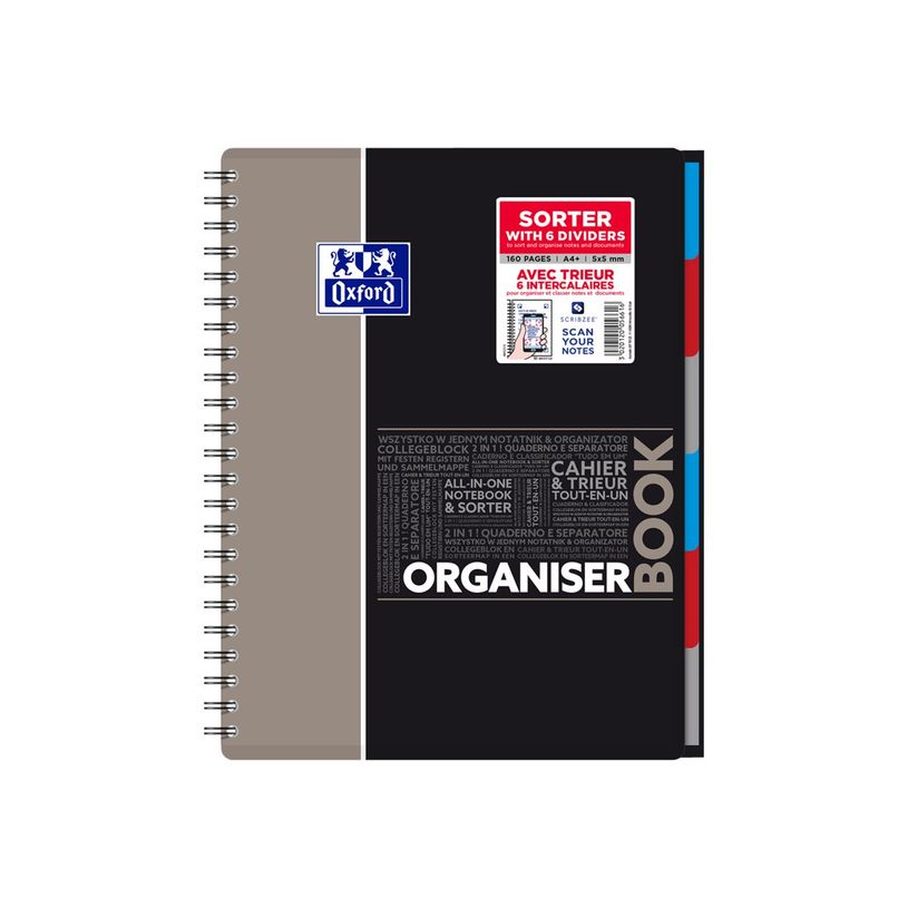 3020120056616-Oxford Etudiants - Cahier trieur Organiserbook A4+ (24 x 29,7 cm) - 160 pages - petits carreaux (5x5 mm) - disponib-P_79141869_4-3