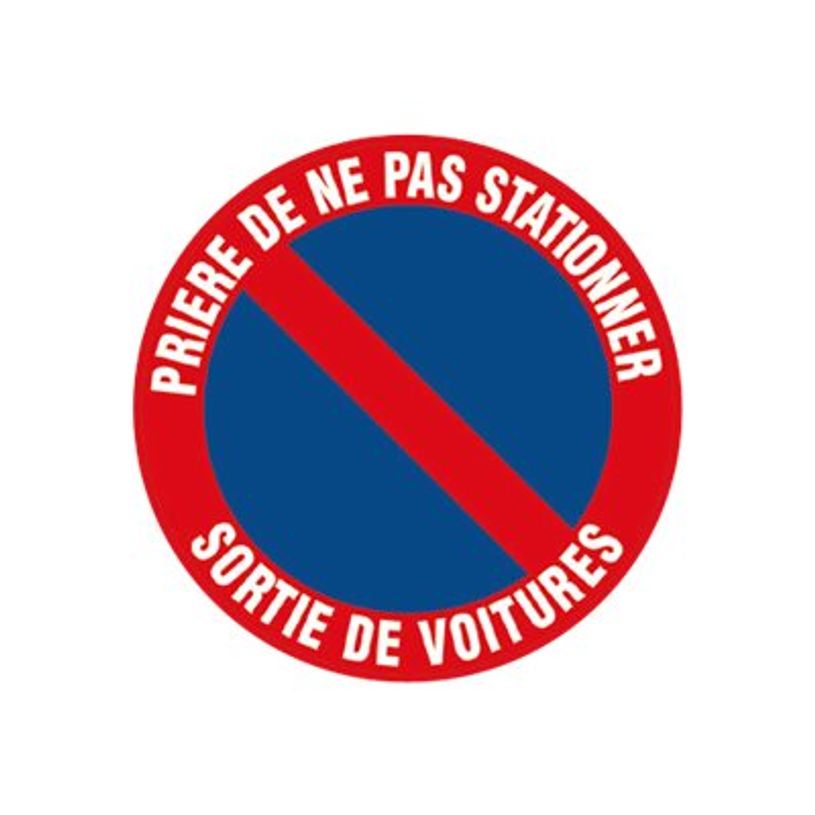 0400791422393-Pickup - Pictogramme rond - Défense de stationner / sortie de voitures - 300 mm-P_79142239_1-0