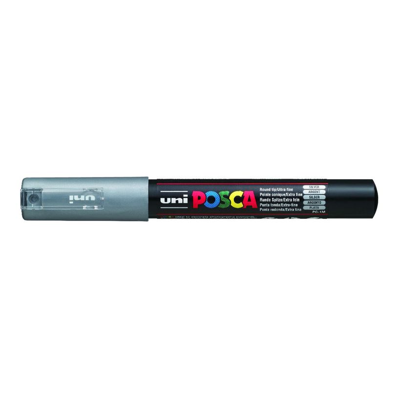 4902778665824-POSCA PC-1M - Marcador - permanente - plata - tinta pigmentada al agua - 1 mm - extrafino-P_79142394_2-1