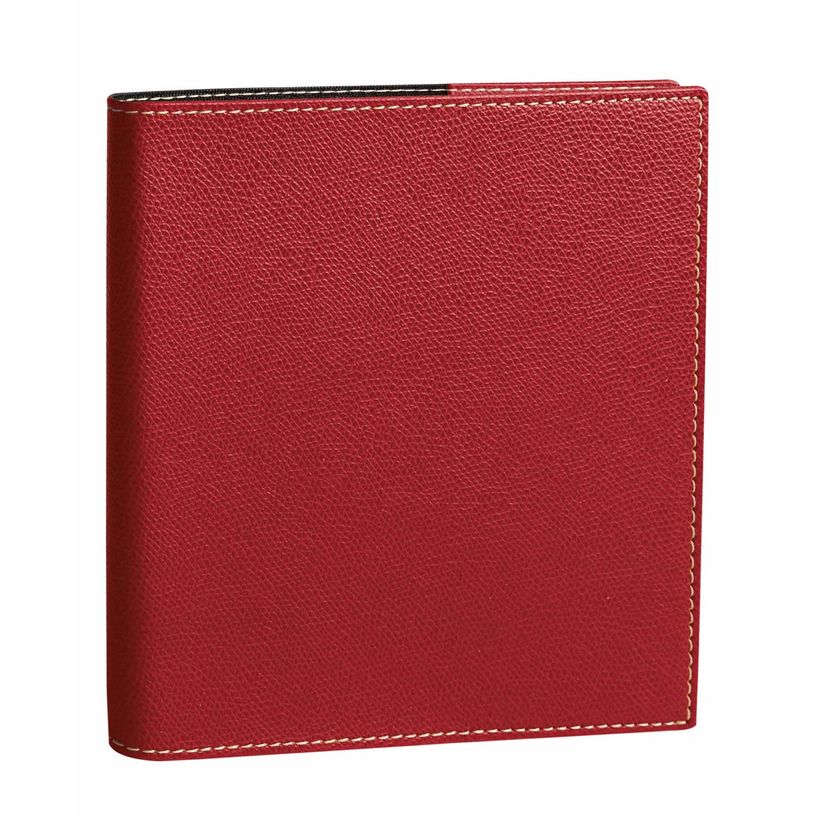 3371010122271-Quo Vadis - Agenda avec répertoire - Exécutif - Semainier Planning - Français - Club - Rouge - 14 mois de décembre à janvier - 16x16 cm - Papier Clairefontaine blanc - Fabri--0