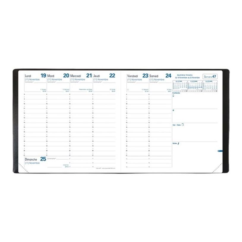 3371010122264-Quo Vadis - Agenda Club Executif avec répertoire - 1 semaine sur 2 pages - 16 x 16 cm - no-P_79143088_2-3
