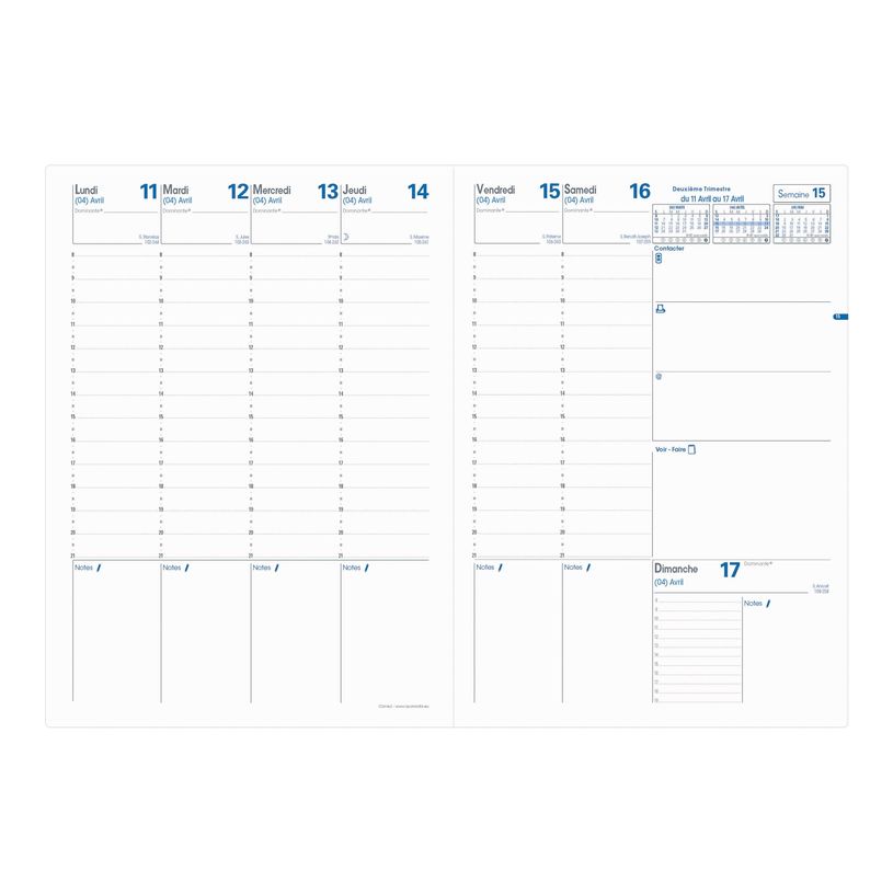 3371010125364-Quo Vadis - Agenda Club Consul - 1 semaine sur 2 pages - 21 x 30 cm - rouge-P_79143102_2-4