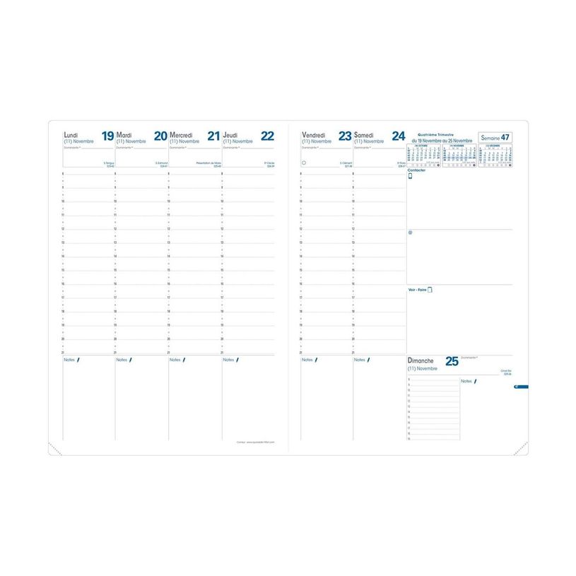 3371010125364-Quo Vadis - Agenda Club Consul - 1 semaine sur 2 pages - 21 x 30 cm - rouge-P_79143102_6-6