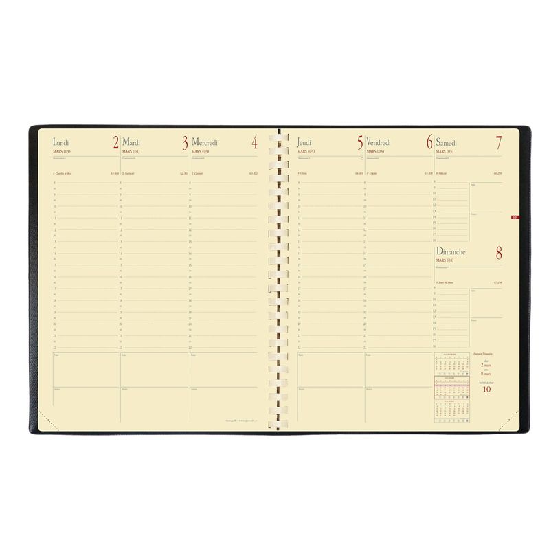 3371010175345-Quo Vadis - Agenda à spirale Soho Manager - 1 semaine sur 2 pages - 21 x 27 cm - noir-P_79143173_1-2