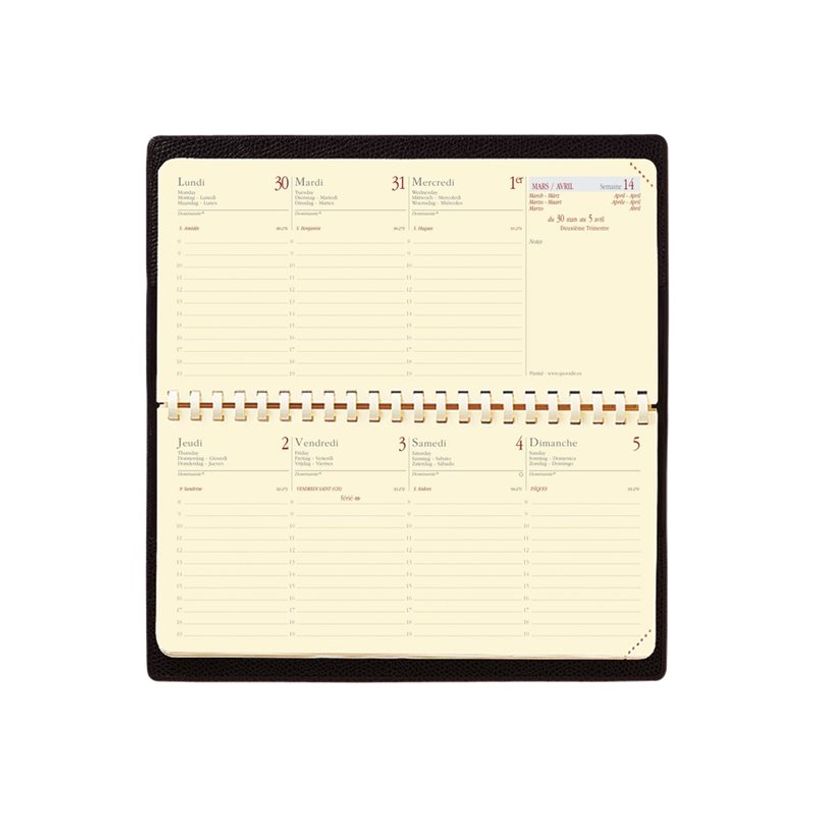 3371010141043-Club Planital - Agenda de poche - 1 semaine sur 2 pages - 8,8 x 17 cm - rouge - Quo Vadis-P_79143180_2-2