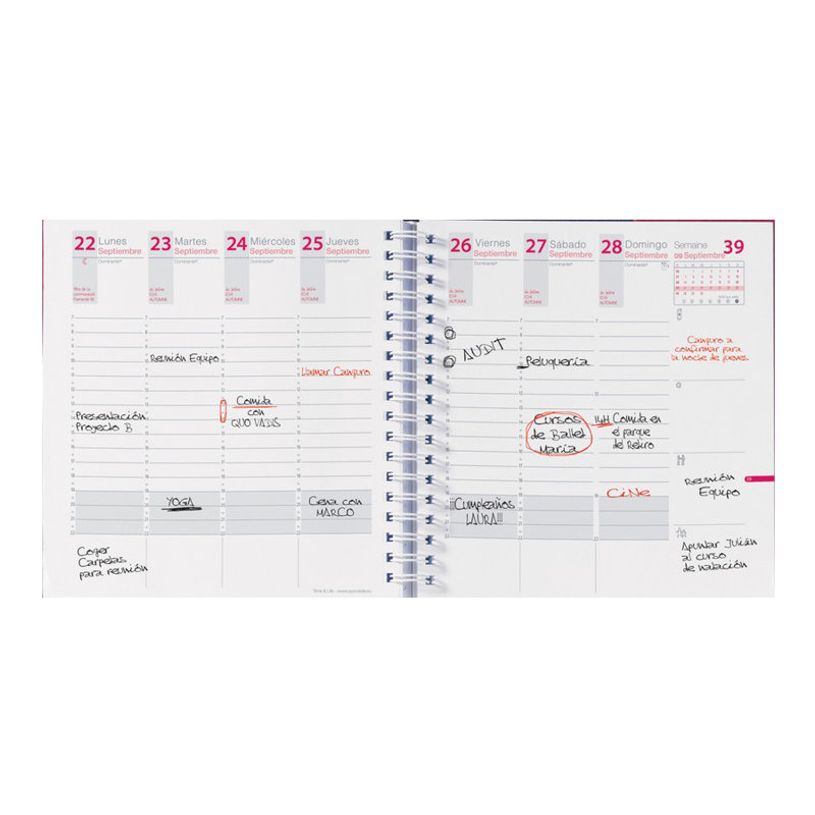 3371010304318-Quo Vadis - Agenda - Spiralé avec répertoire - Time & Life Pocket - Semainier Planning - Français - Noir - 13 mois de dé-P_79143188_5-10