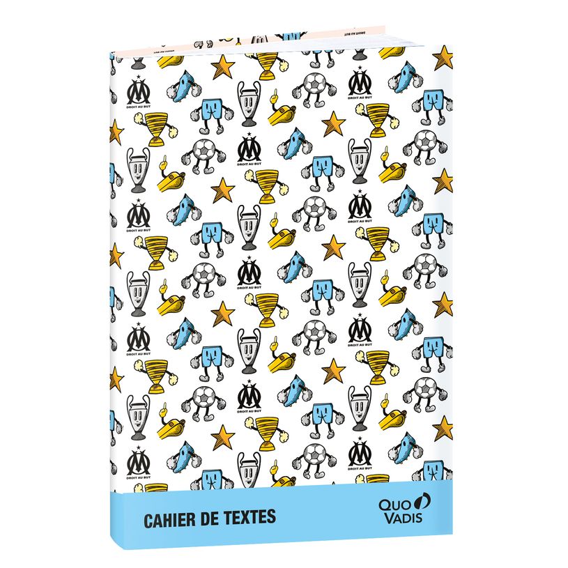 3371010217007-Quo Vadis - Cahier de textes - Français - Olympique de Marseille - Journalier - 15x21 cm - Papier Clairefontaine blanc - Fabri--0