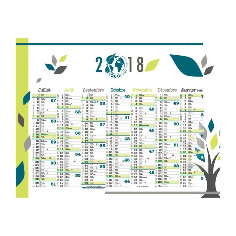 3371010263974-Quo Vadis - Calendrier mural - Français - Equology - § - 14 mois de décembre à janvier - 43x33,5 cm - Papier Clairefontaine recy-P_79143204_3-2