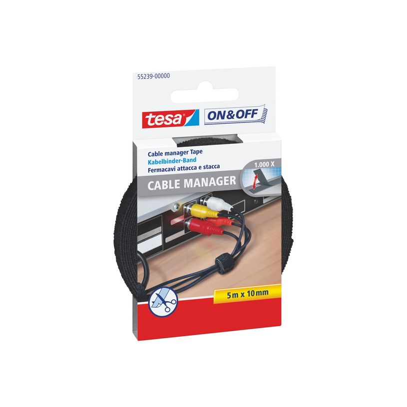 4042448859150-Tesa On & Off - Attache câble - noir - 5 m-P_79143541_4-1