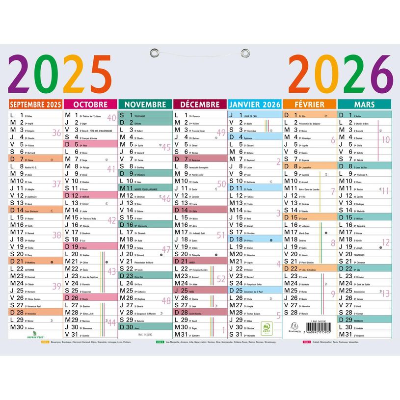 3660942015905-Calendrier Multicolore 43 x 33,5 cm - Septembre à Septembre - Exacompta-P_79143945_1-0