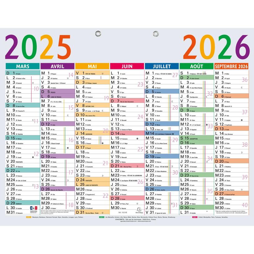 3660942015905-Calendrier Multicolore 43 x 33,5 cm - Septembre à Septembre - Exacompta-P_79143945_2-1