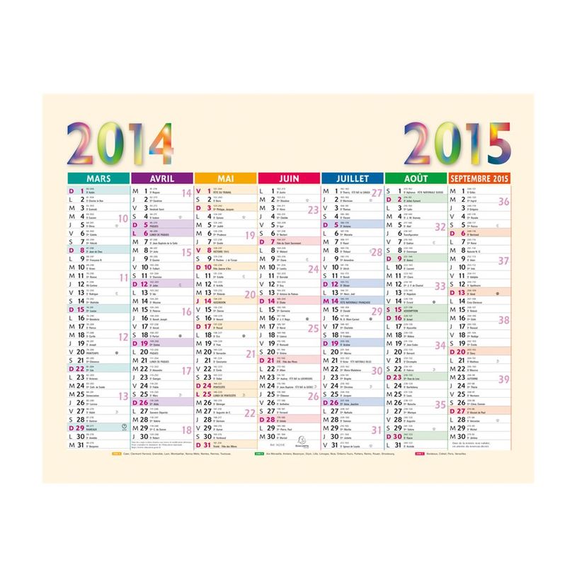 3660942015905-Calendrier Multicolore - 7 mois par face - 43 x 33,5 cm - Septembre à Septembre - Exacompt-P_79143945_3-2