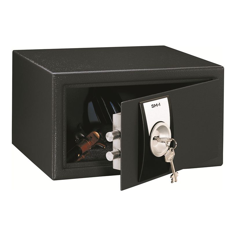 3760065623404-Reskal SM 1 - Coffre-fort 9,9L à clé - acier noir-P_79144114_1-0