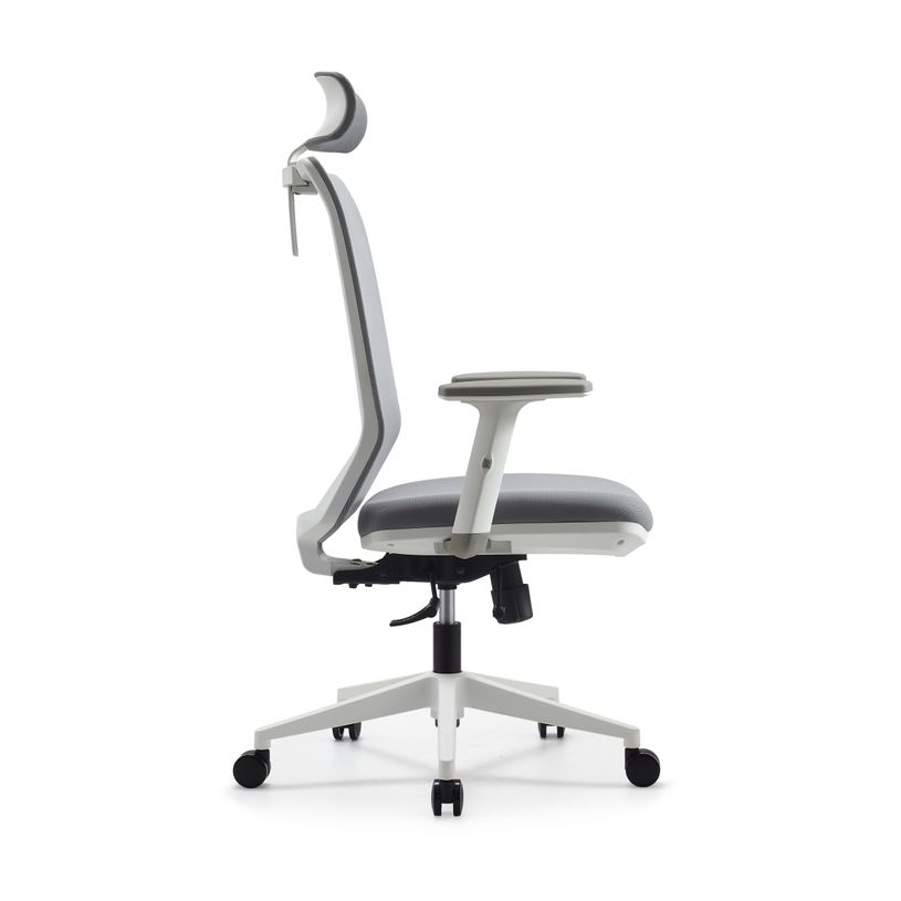 3760185022293-Fauteuil de bureau TECSY - accoudoirs réglables - Appui-tête réglable - base blanche - g-P_79144140_2-1