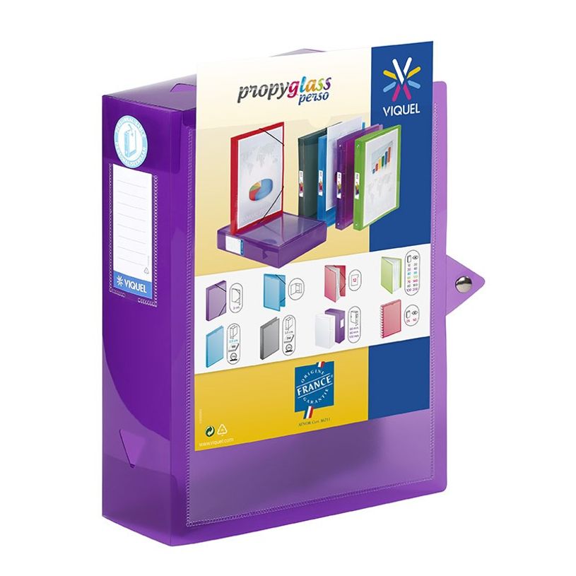3135251431390-Viquel Propyglass - Boîte de classement personnalisable - dos 80 mm - disponible dans diff-P_79144260_4-3