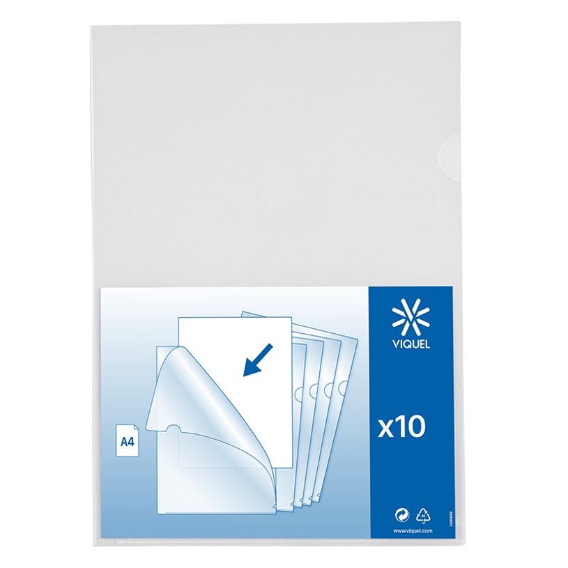 3135251300108-Viquel - 10 Pochettes coin - A4 - pour 25 feuilles - 13/100-P_79144264_2-1